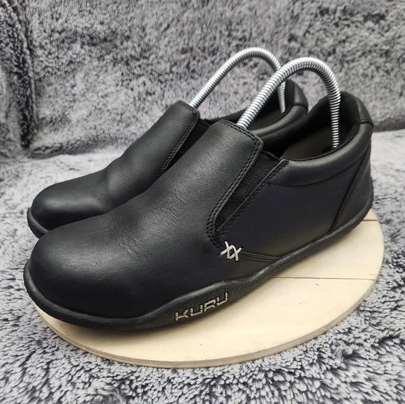Kuru Kivi Black Slip On Loafer Comfort Leather Casual Shoes Women's Size 8.5 W - Picture 4 of 9